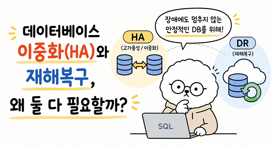 데이터베이스 이중화(HA)와 재해복구, 왜 둘 다 필요한가