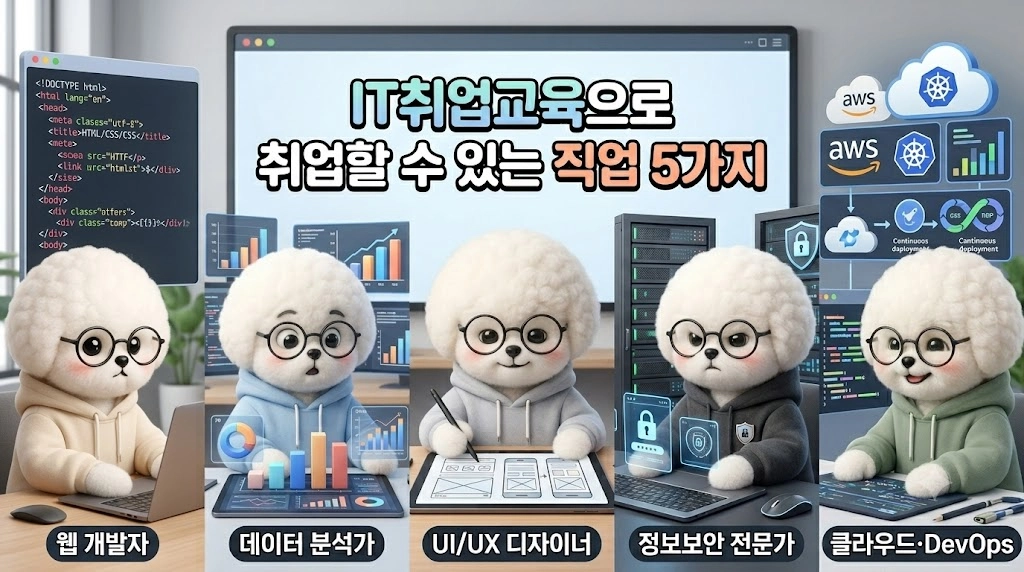 IT취업교육으로 취업할 수 있는 직업 5가지
