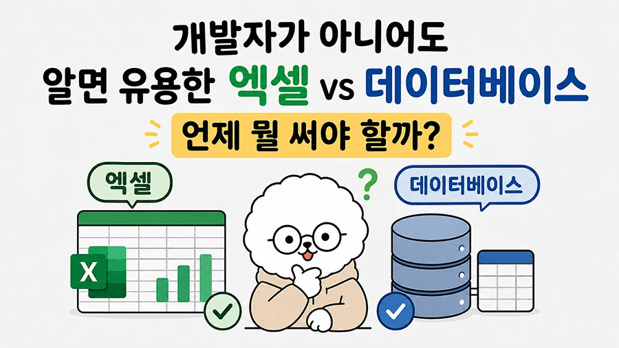 개발자가 아니어도 알면 유용한 엑셀 vs 데이터베이스, 언제 뭘 써야 할까