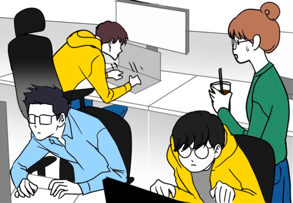 [웹툰] 어느개발자 34화. 거북목