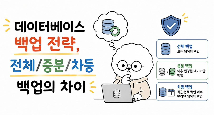 데이터베이스 백업 전략, 전체/증분/차등 백업의 차이